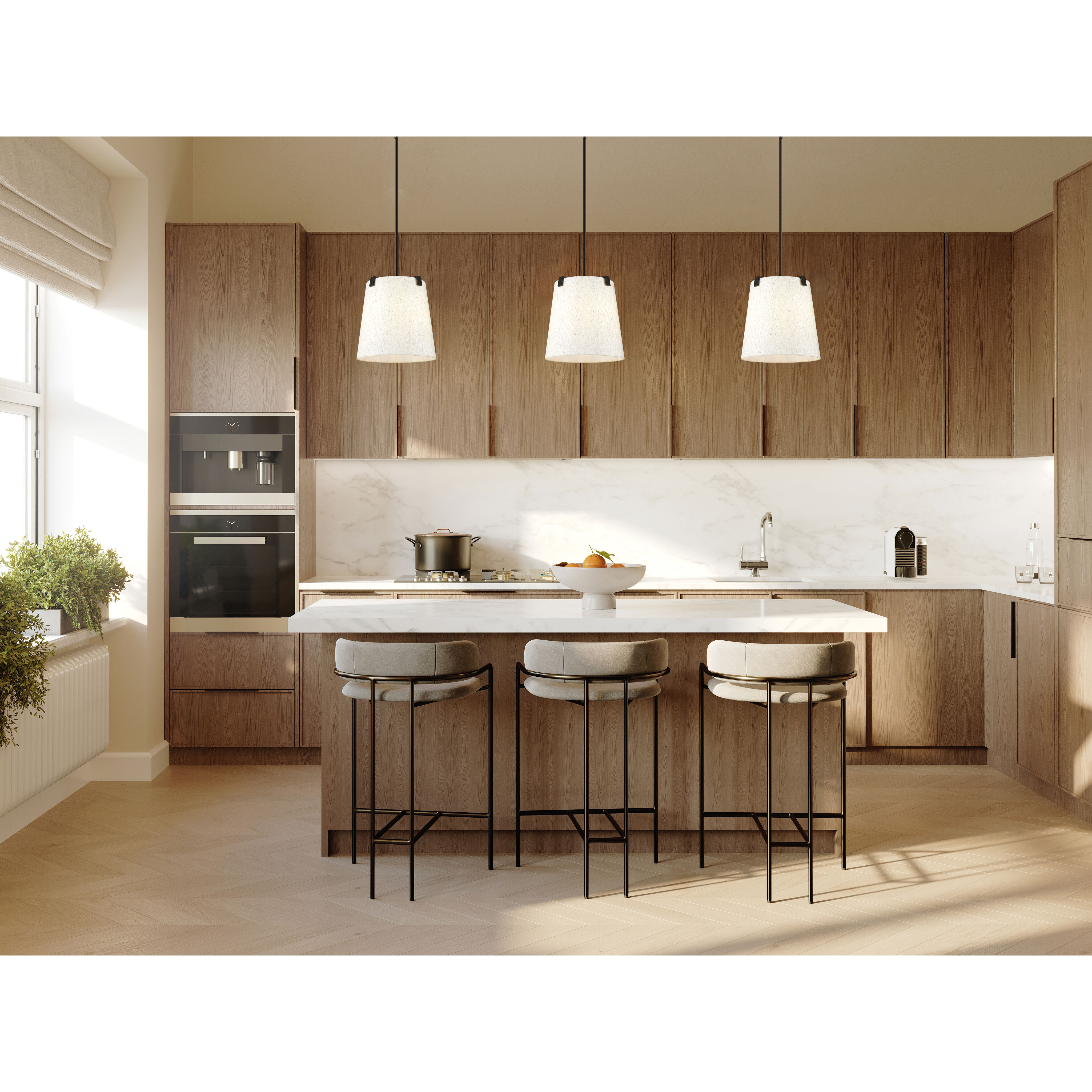 Weston 3 Light 13 inch Matte Black Pendant Ceiling Light