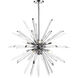 Burst 10 Light 41.5 inch Chrome Chandelier Ceiling Light in 84