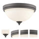 Bordeaux 3 Light 15 inch Bronze Flush Mount Ceiling Light
