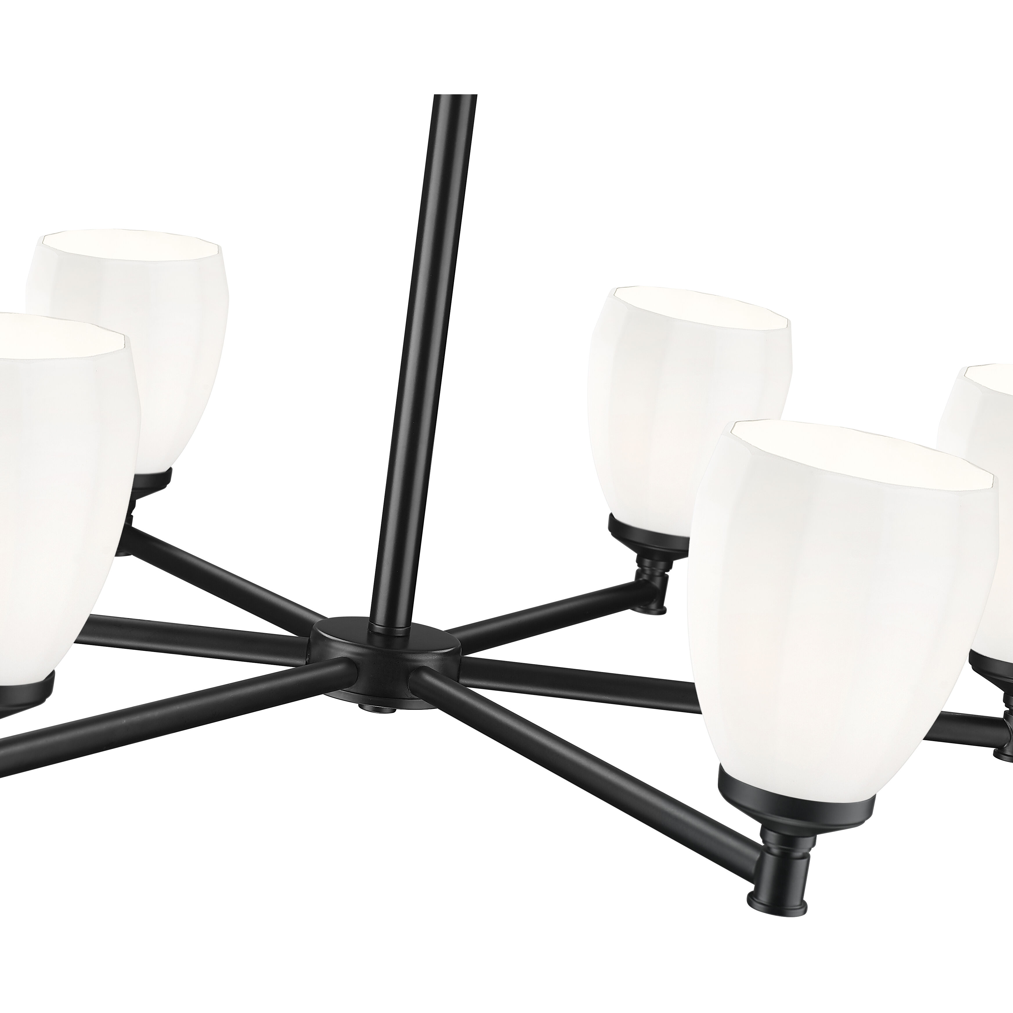 Oren 6 Light 32 inch Matte Black Chandelier Ceiling Light