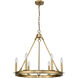 Barclay 6 Light 25 inch Olde Brass Chandelier Ceiling Light