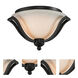Lagoon 2 Light 15 inch Matte Black Flush Mount Ceiling Light