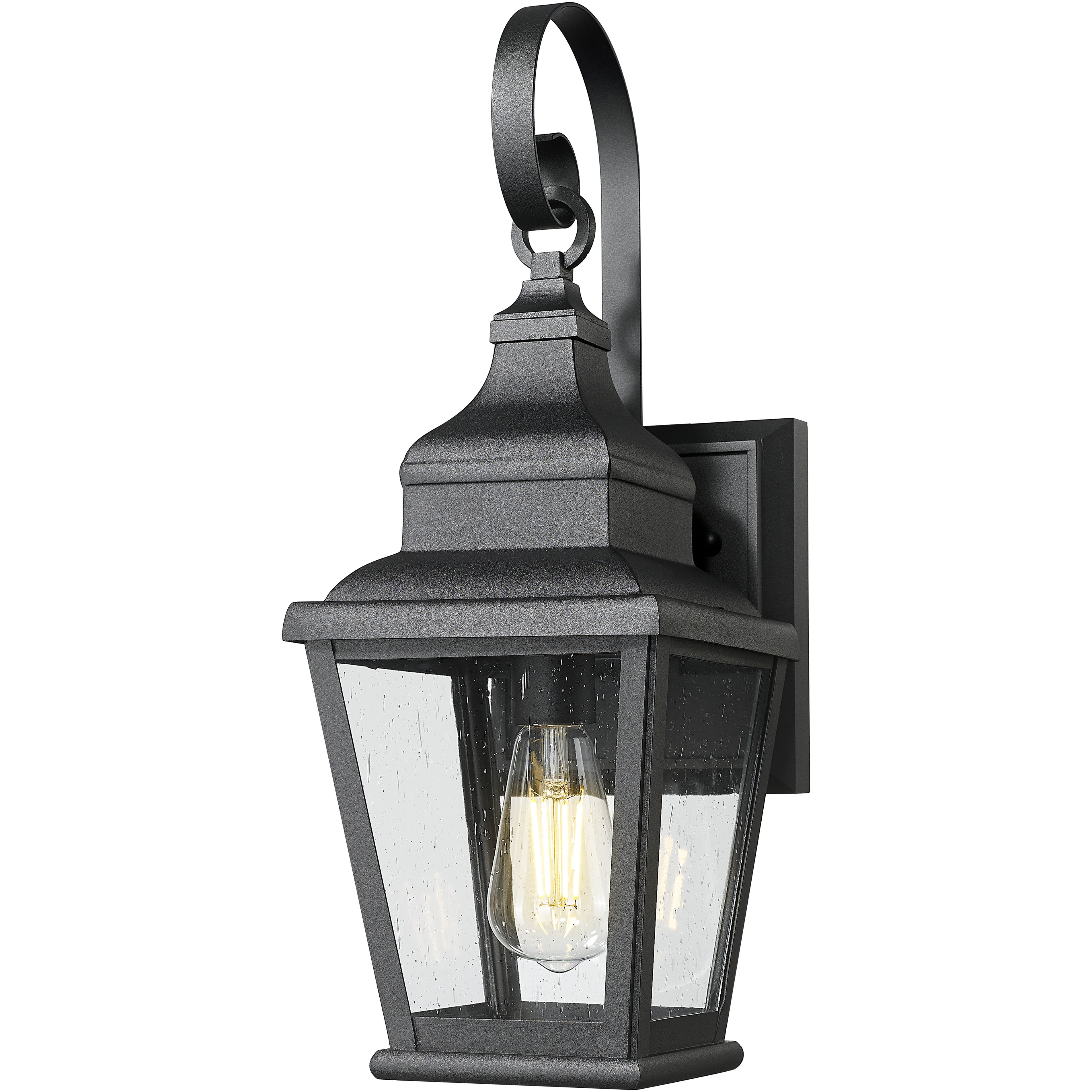 Raphael 1 Light 19.25 inch Sand Black Outdoor Wall Light in Soft Sand Black