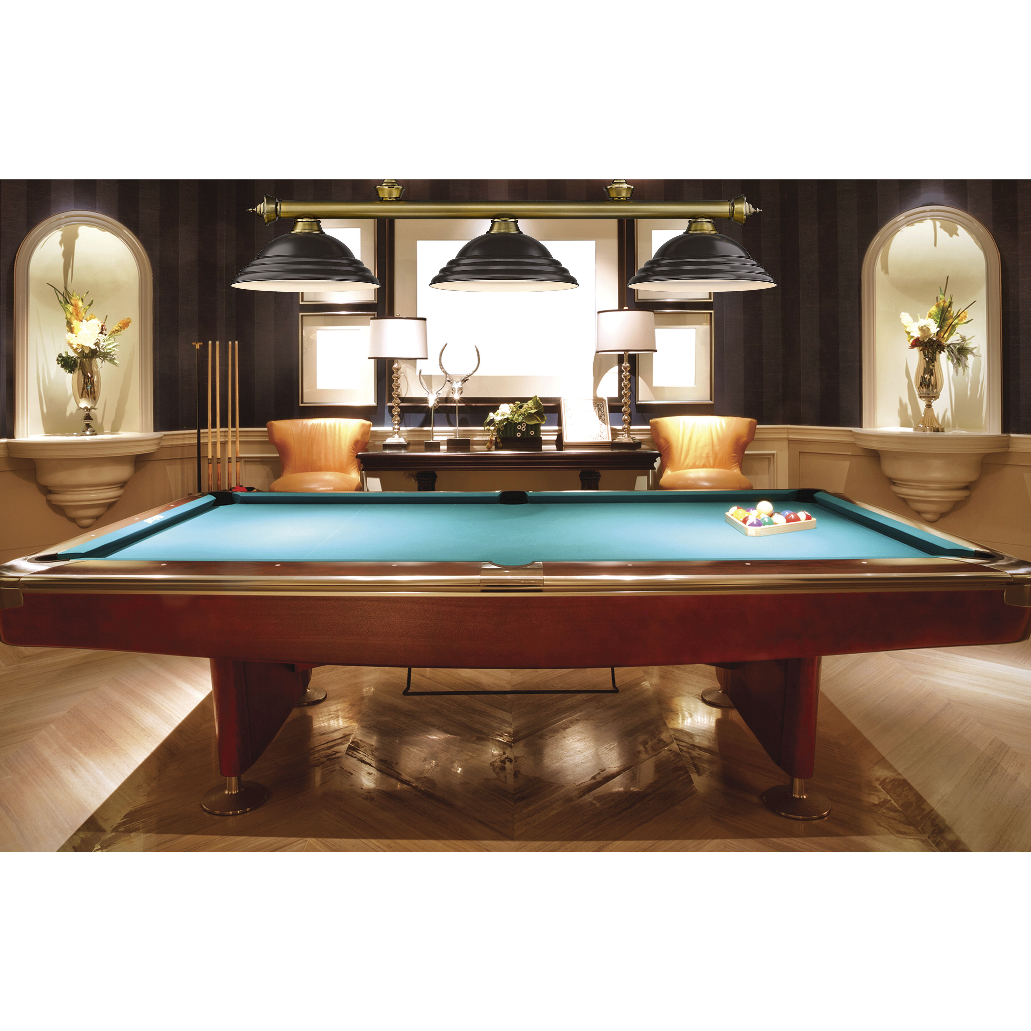 Z Lite 2306 3RB SBRZ Cordon 3 Light 58 inch Rubbed Brass Billiard