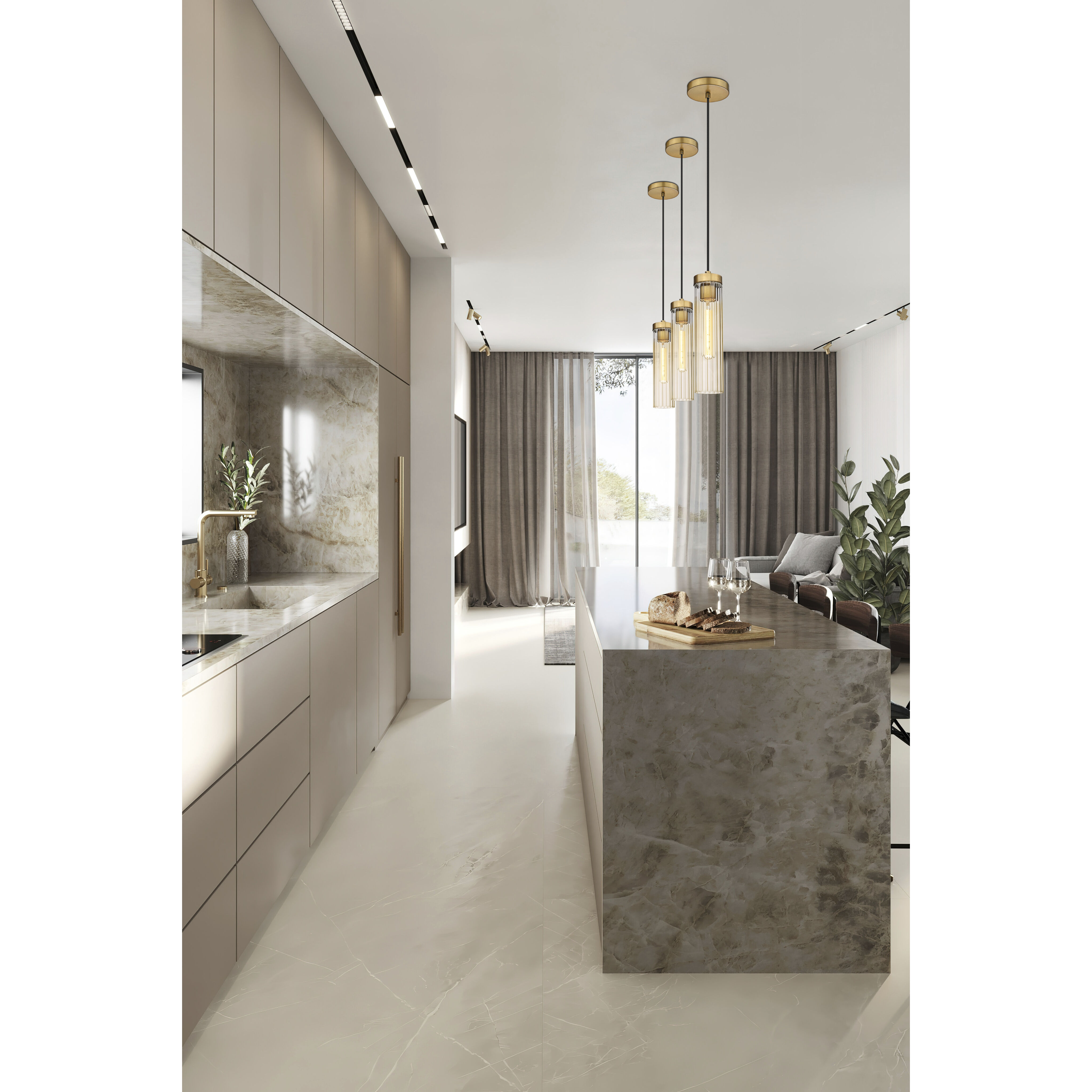 Beau 1 Light 4.75 inch Rubbed Brass Pendant Ceiling Light