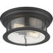 Sonna 2 Light 13.5 inch Matte Black Flush Mount Ceiling Light