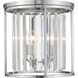 Monarch 3 Light 14 inch Chrome Flush Mount Ceiling Light in 10