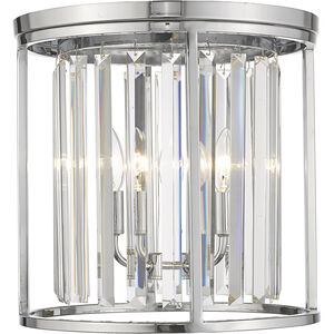 Monarch 3 Light 14 inch Chrome Flush Mount Ceiling Light in 10