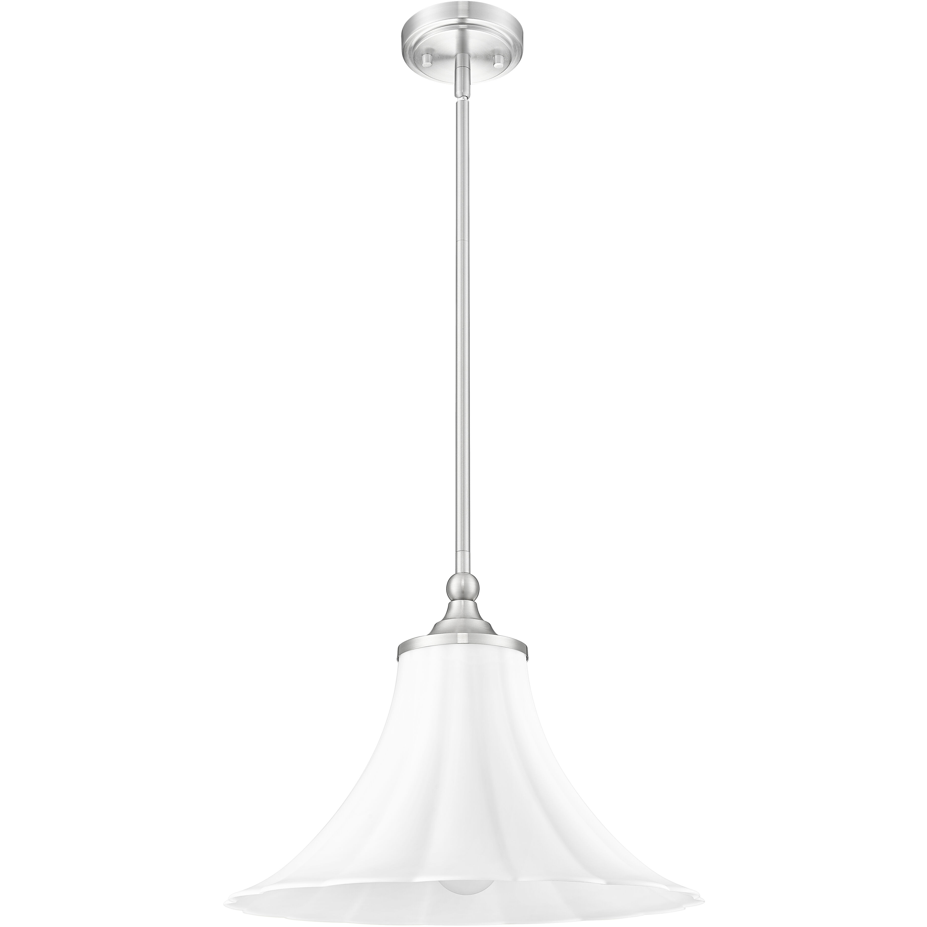 Fleur 1 Light 16 inch Brushed Nickel Pendant Ceiling Light