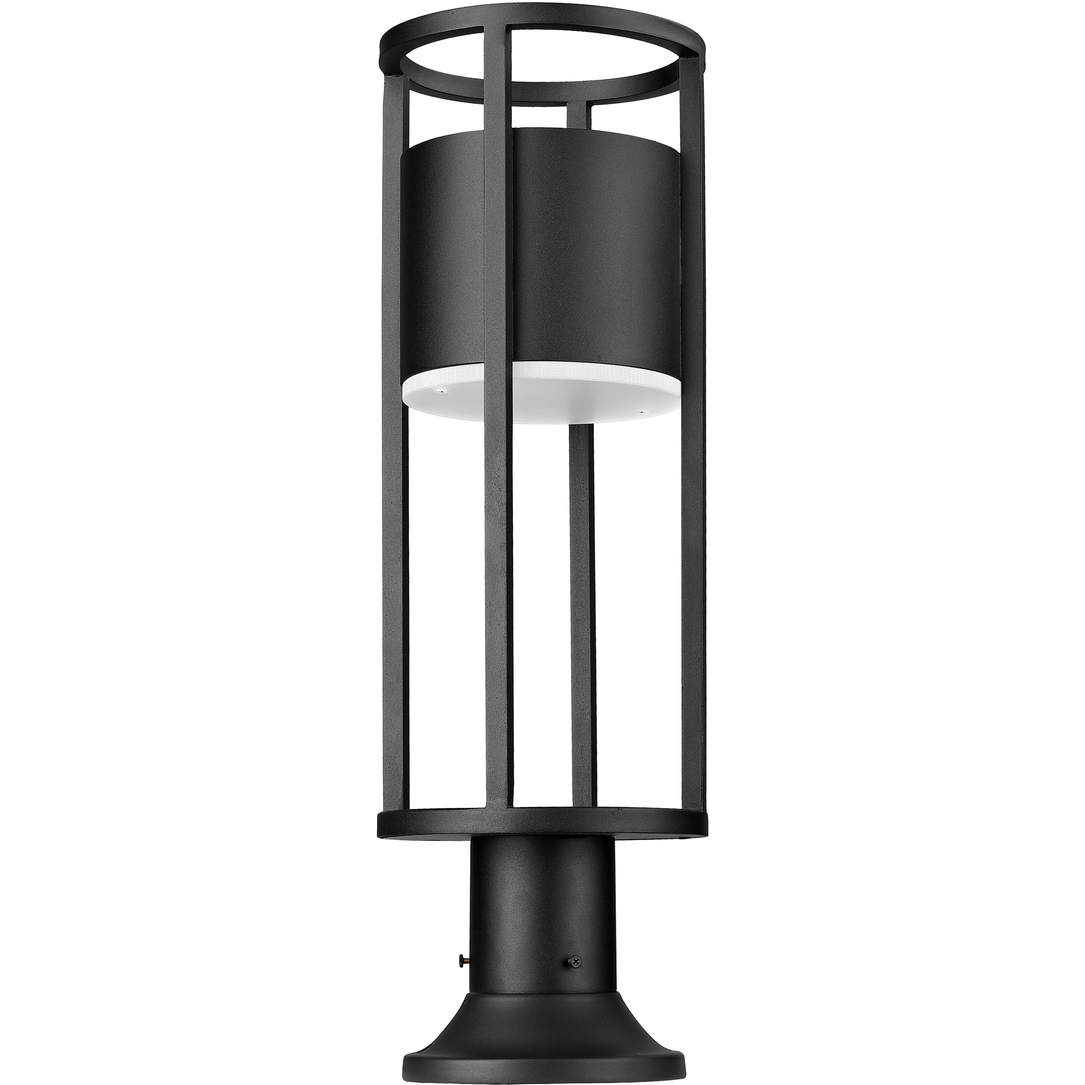 Luca LED 23.75 inch Black Outdoor Pier Mounted Fixture