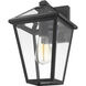 Talbot 1 Light 13.25 inch Black Outdoor Wall Light in Clear Beveled Glass