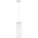 Contour 1 Light 7 inch White Pendant Ceiling Light