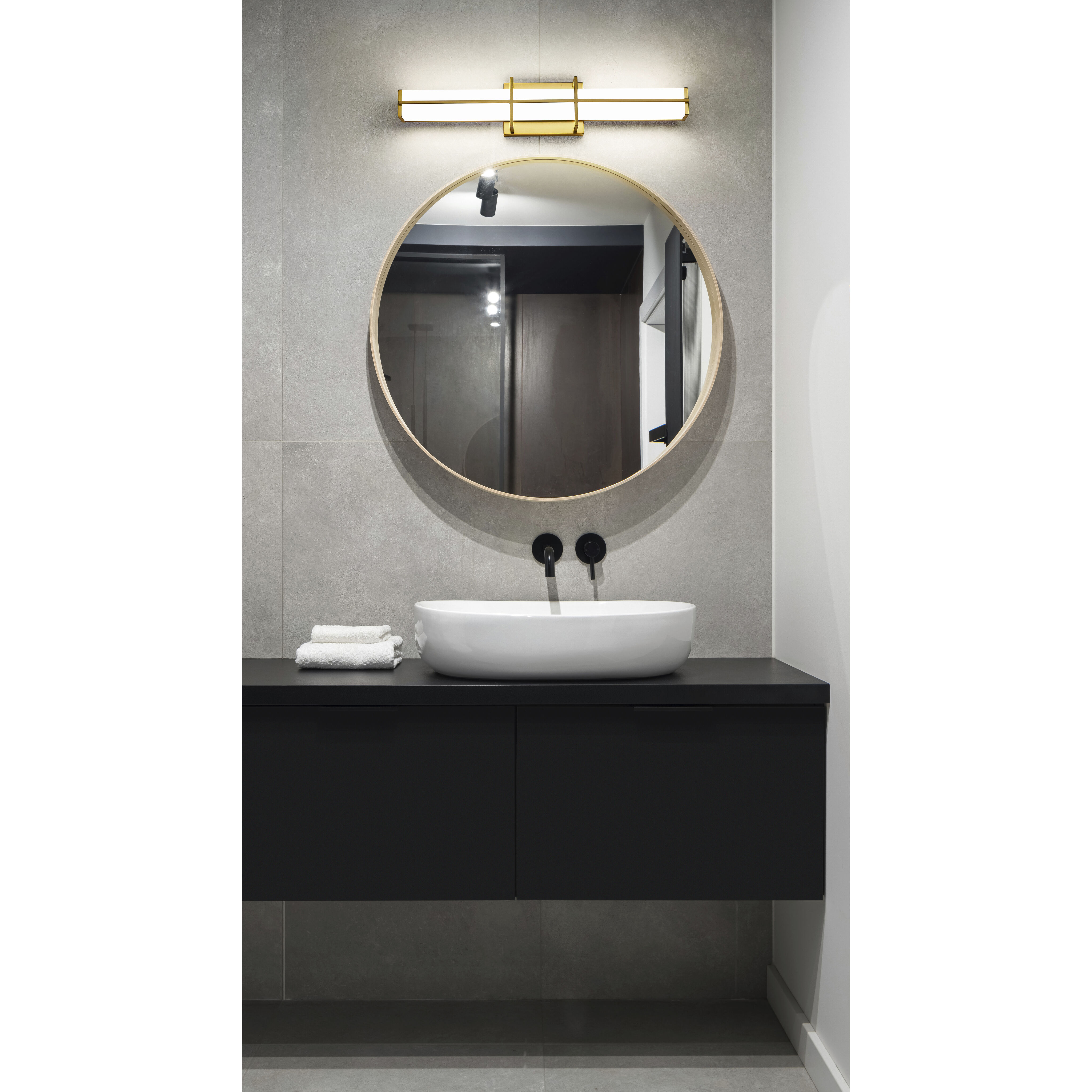 Harrison LED 25 inch Modern Gold Vanity Wall Light