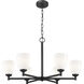 Oren 6 Light 32 inch Matte Black Chandelier Ceiling Light