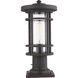 Jordan 1 Light 16.75 inch Oil Rubbed Bronze Outdoor Pier Mounted Fixture in 5.25