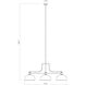 Melange 3 Light 52 inch Matte Black Billiard Ceiling Light in Matte Opal Glass