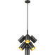 Lumina 9 Light 17 inch Matte Black Chandelier Ceiling Light