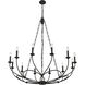 Arabella 12 Light 43 inch Matte Black Chandelier Ceiling Light