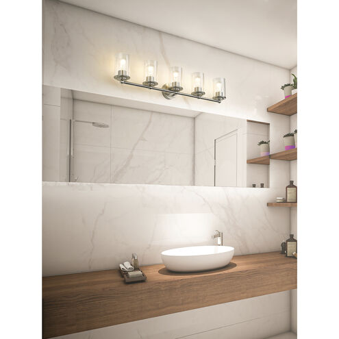 Thayer 5 Light 39 inch Brushed Nickel Vanity Wall Light