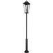Gannon 5 Light 134.75 inch Black Outdoor Post Mounted Fixture in G9