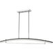Arc LED 56.25 inch Chrome Linear Chandelier Ceiling Light