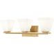 Annalise 3 Light 24 inch Modern Gold Vanity Wall Light