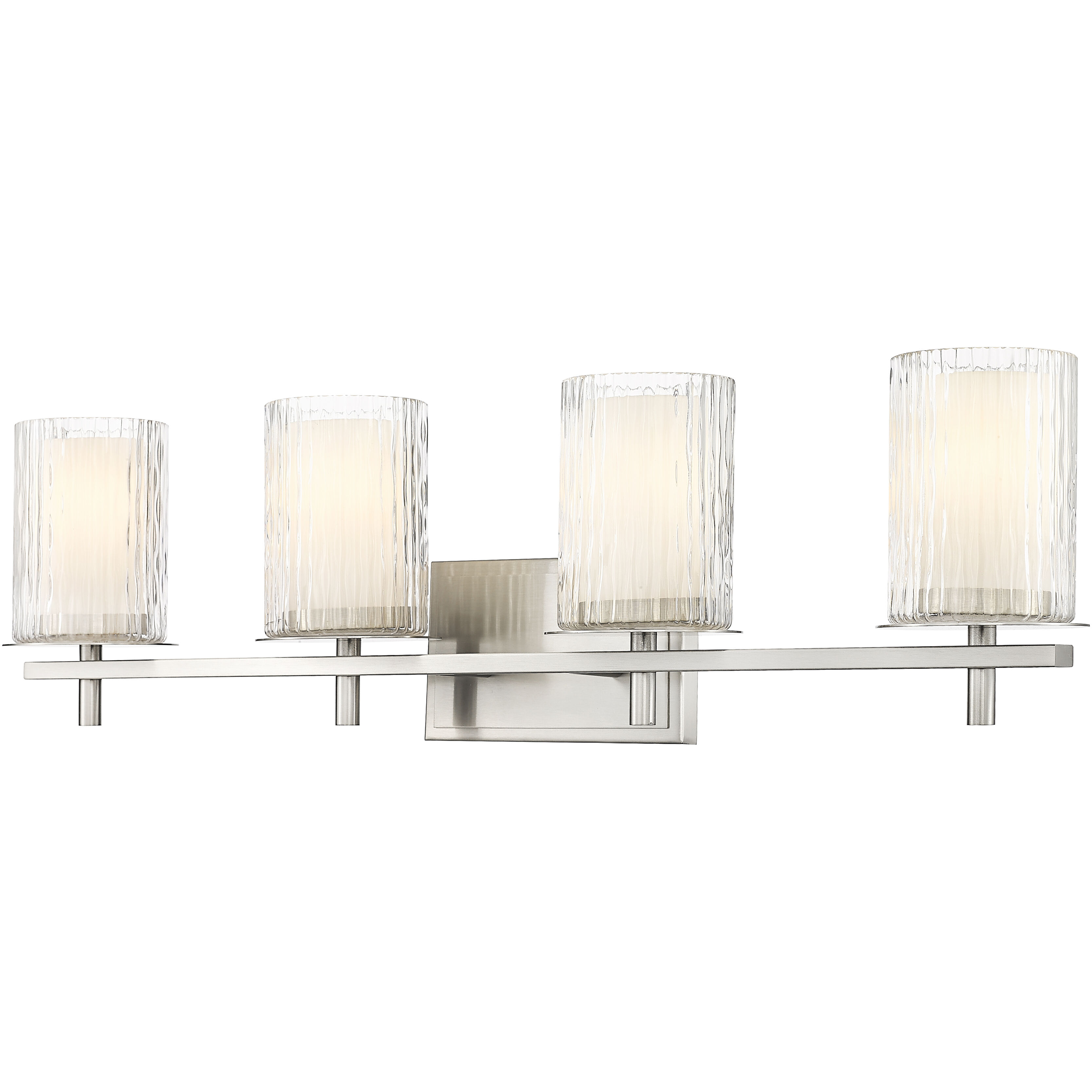 Grayson 4 Light 31 inch Brushed Nickel Vanity Wall Light