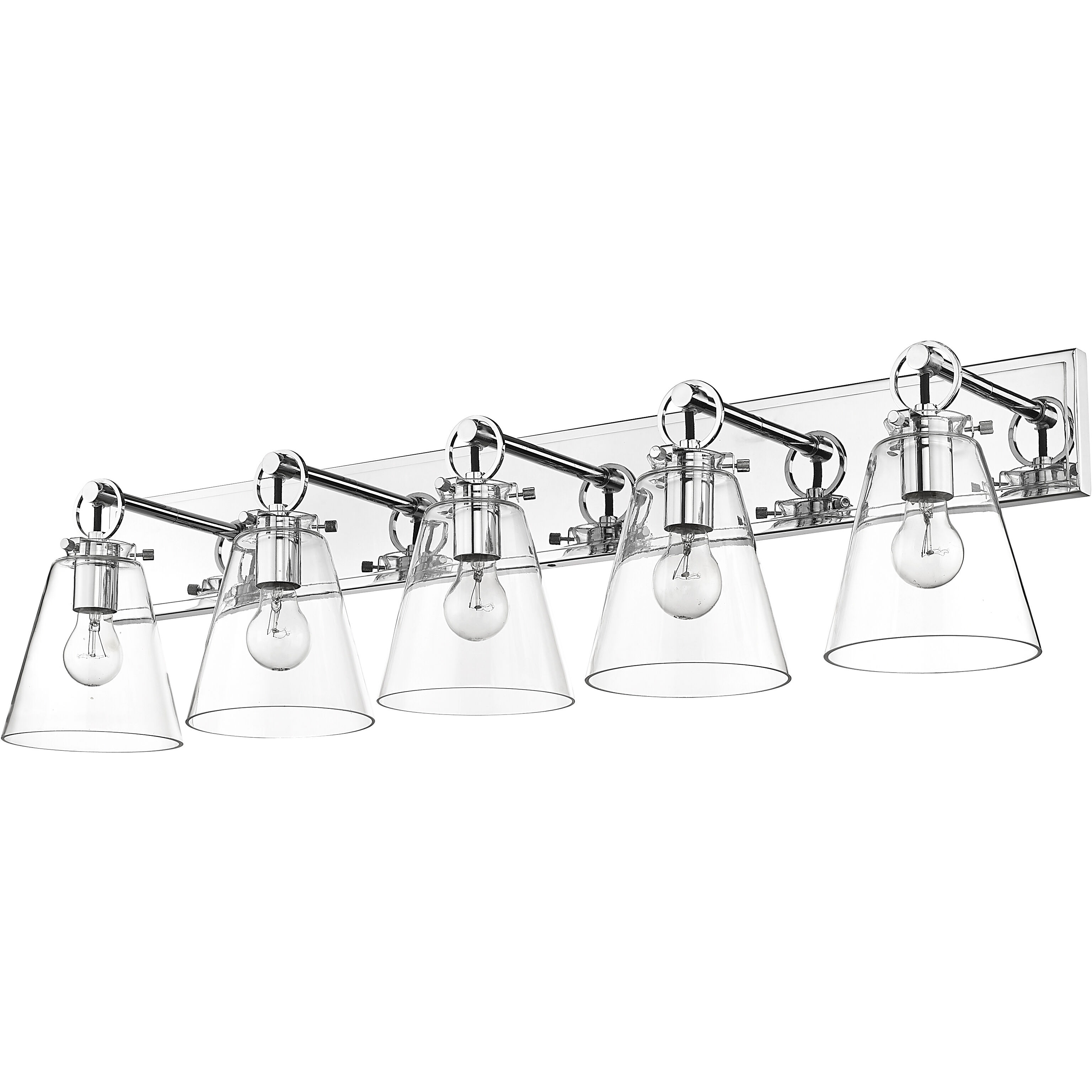 Harper 5 Light 39.75 inch Chrome Vanity Wall Light