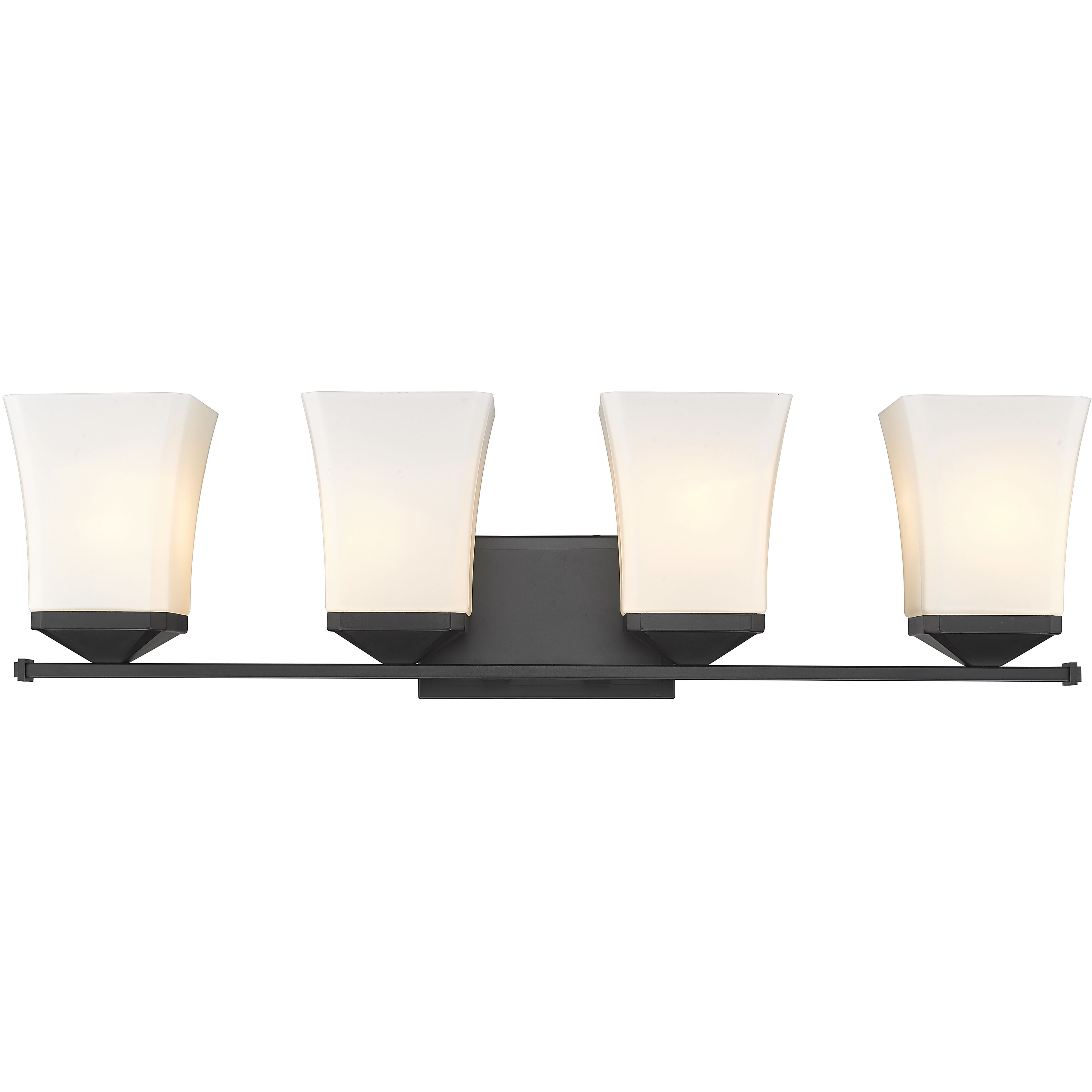 Darcy 4 Light 28 inch Matte Black Vanity Wall Light