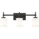 Cadoc 3 Light 23.5 inch Matte Black Bath Vanity Light Wall Light