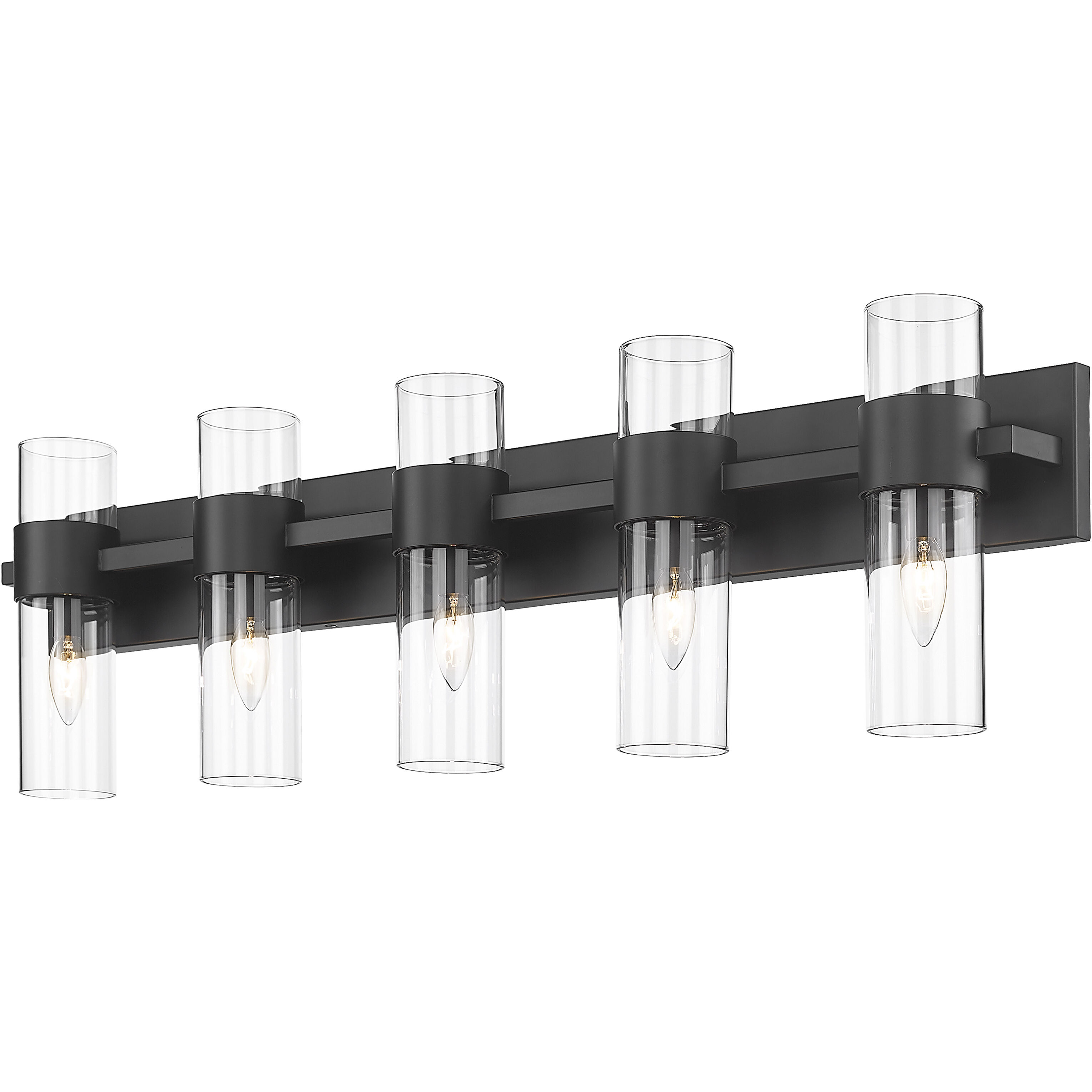 Lawson 5 Light 38 inch Matte Black Vanity Wall Light