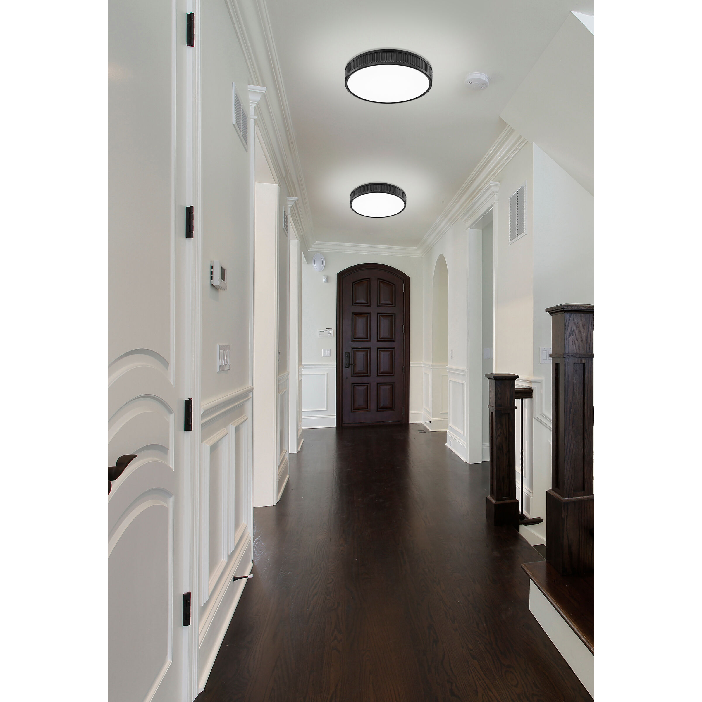 Stari LED 16.75 inch Matte Black Flush Mount Ceiling Light