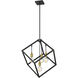 Vertical 4 Light 24 inch Bronze and Olde Brass Chandelier Ceiling Light