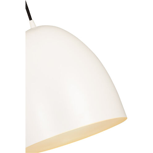Z Studio Dome Pendant 1 Light 12 inch Matte White Pendant Ceiling Light