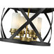 Malcalester 4 Light 15.75 inch Matte Black and Olde Brass Flush Mount Ceiling Light
