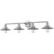 Casa 4 Light 36.5 inch Brushed Nickel Vanity Wall Light in Brushed Nickel Steel