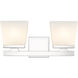 Astor 2 Light 16 inch Chrome Vanity Wall Light