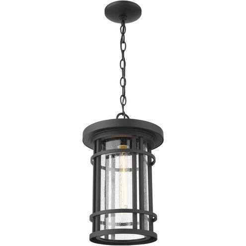 Jordan 1 Light 10 inch Black Outdoor Chain Mount Ceiling Fixture