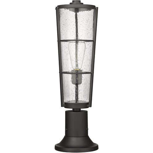 Helix 1 Light 22 inch Black Outdoor Pier Mounted Fixture