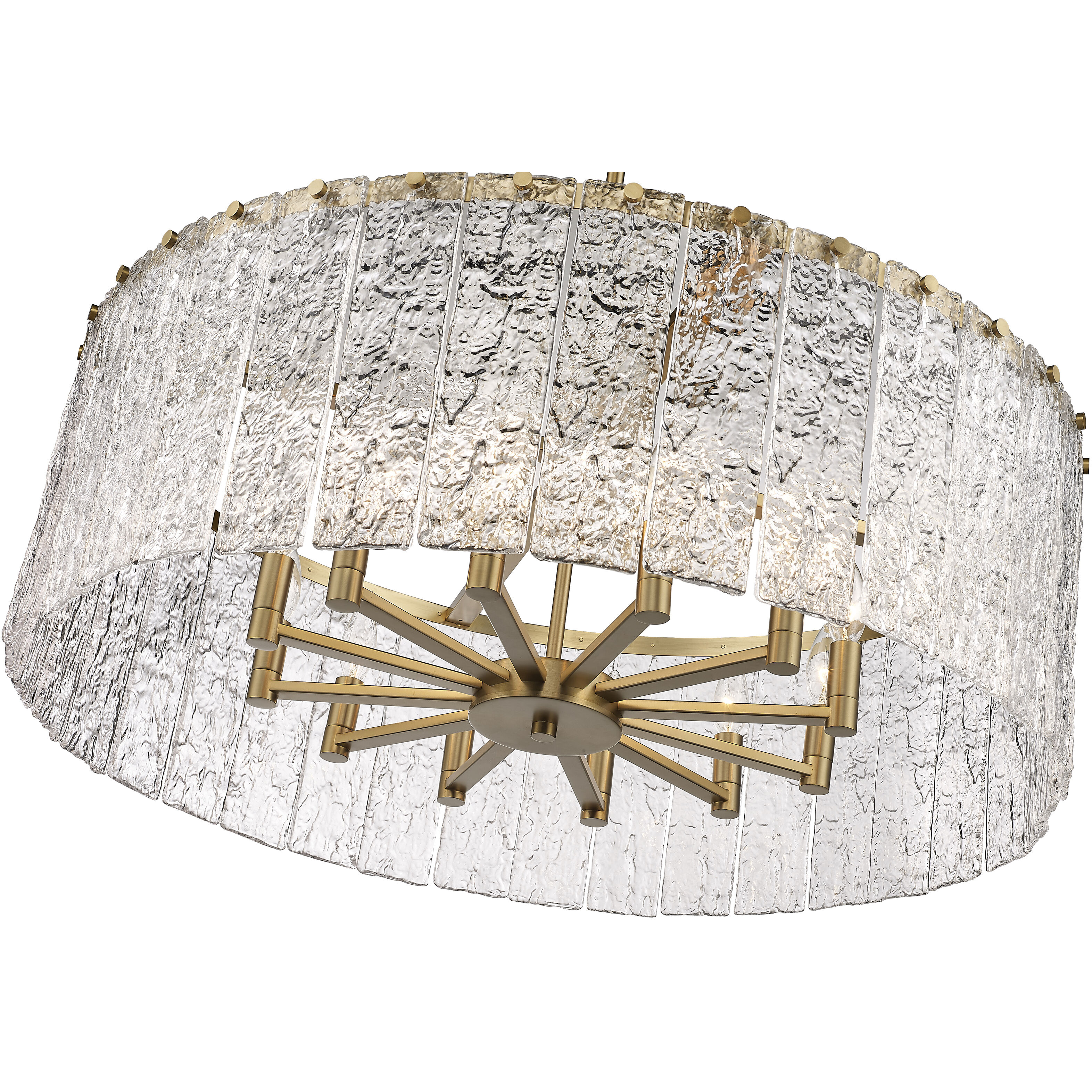 Glacier 12 Light 32.5 inch Modern Gold Chandelier Ceiling Light
