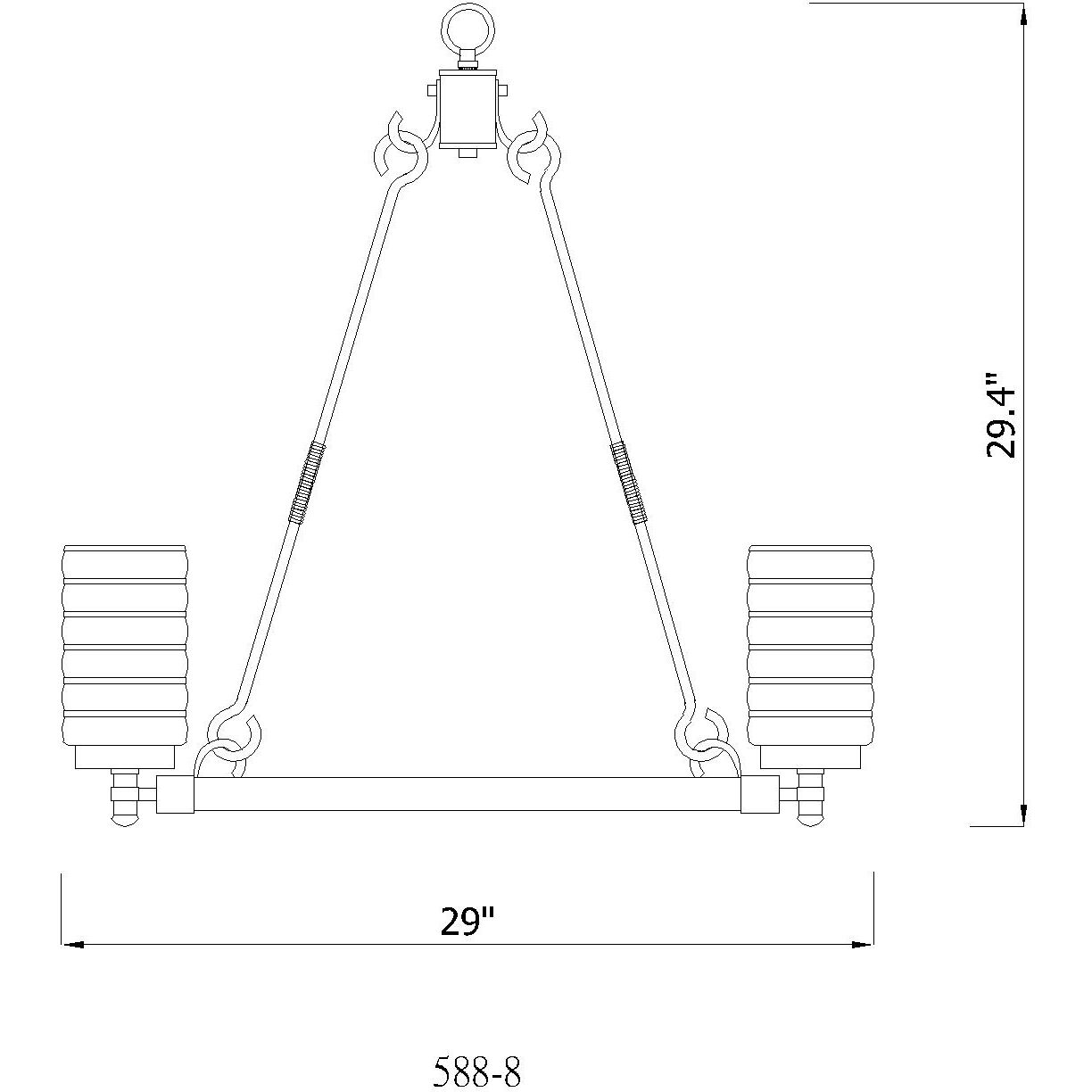 Tahoe 8 Light 29 inch Ashen Barnboard Outdoor Chandelier