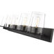 Callista 5 Light 47 inch Matte Black Vanity Wall Light