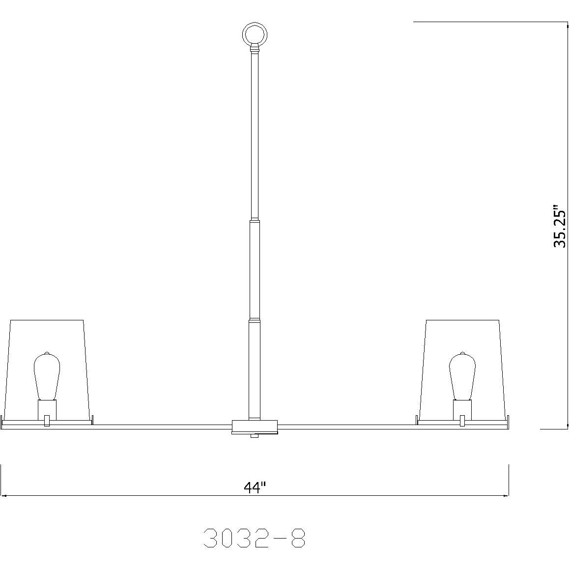Callista 8 Light 44 inch Matte Black Chandelier Ceiling Light