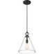 Harper 1 Light 11.5 inch Matte Black Pendant Ceiling Light