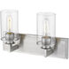 Savannah 2 Light 16.25 inch Brushed Nickel Vanity Wall Light