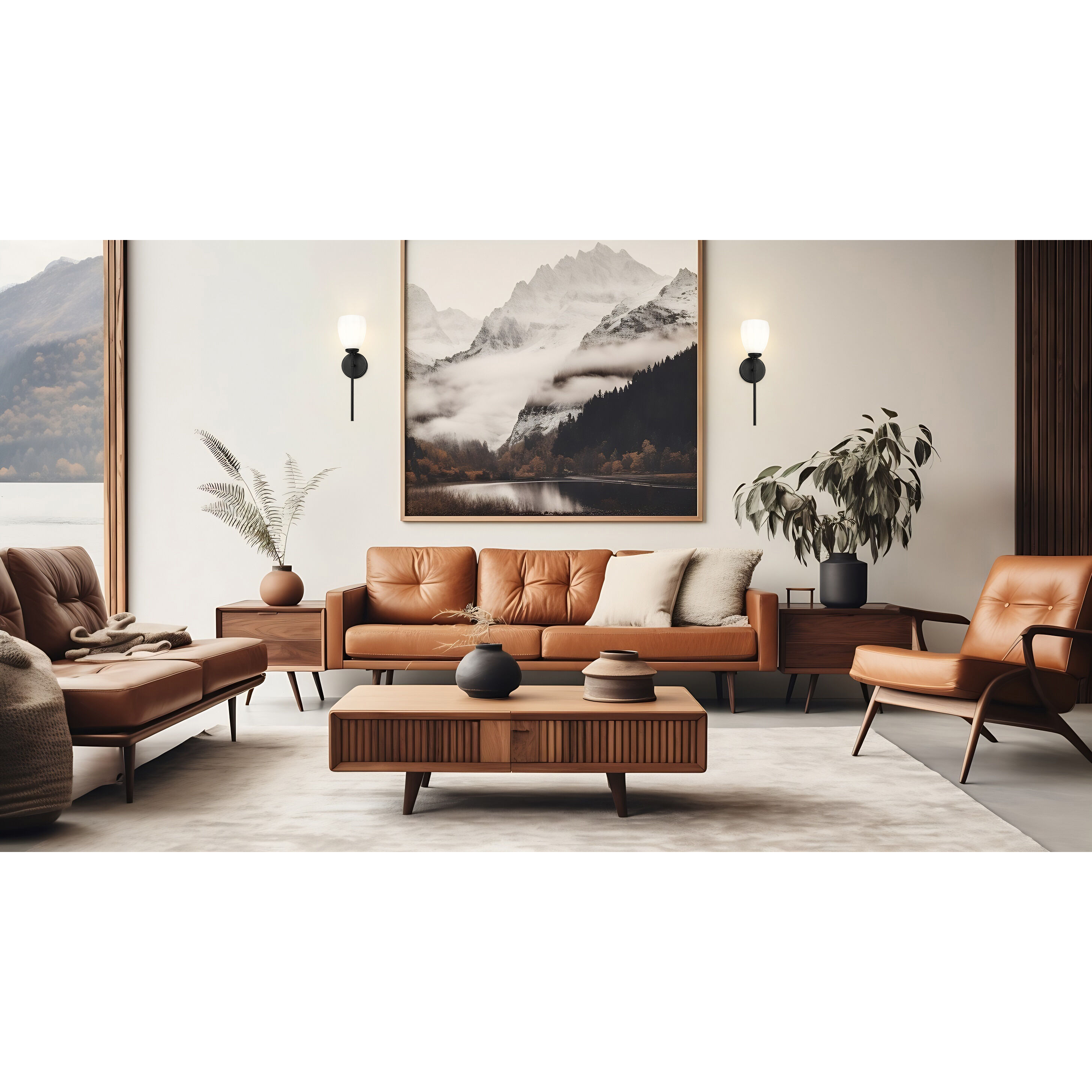 Oren Wall Sconce Wall Light in Matte Black