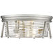 Cape Harbor 3 Light 16 inch Brushed Nickel Flush Mount Ceiling Light