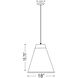 Eaton 1 Light 18 inch Rubbed Brass Pendant Ceiling Light