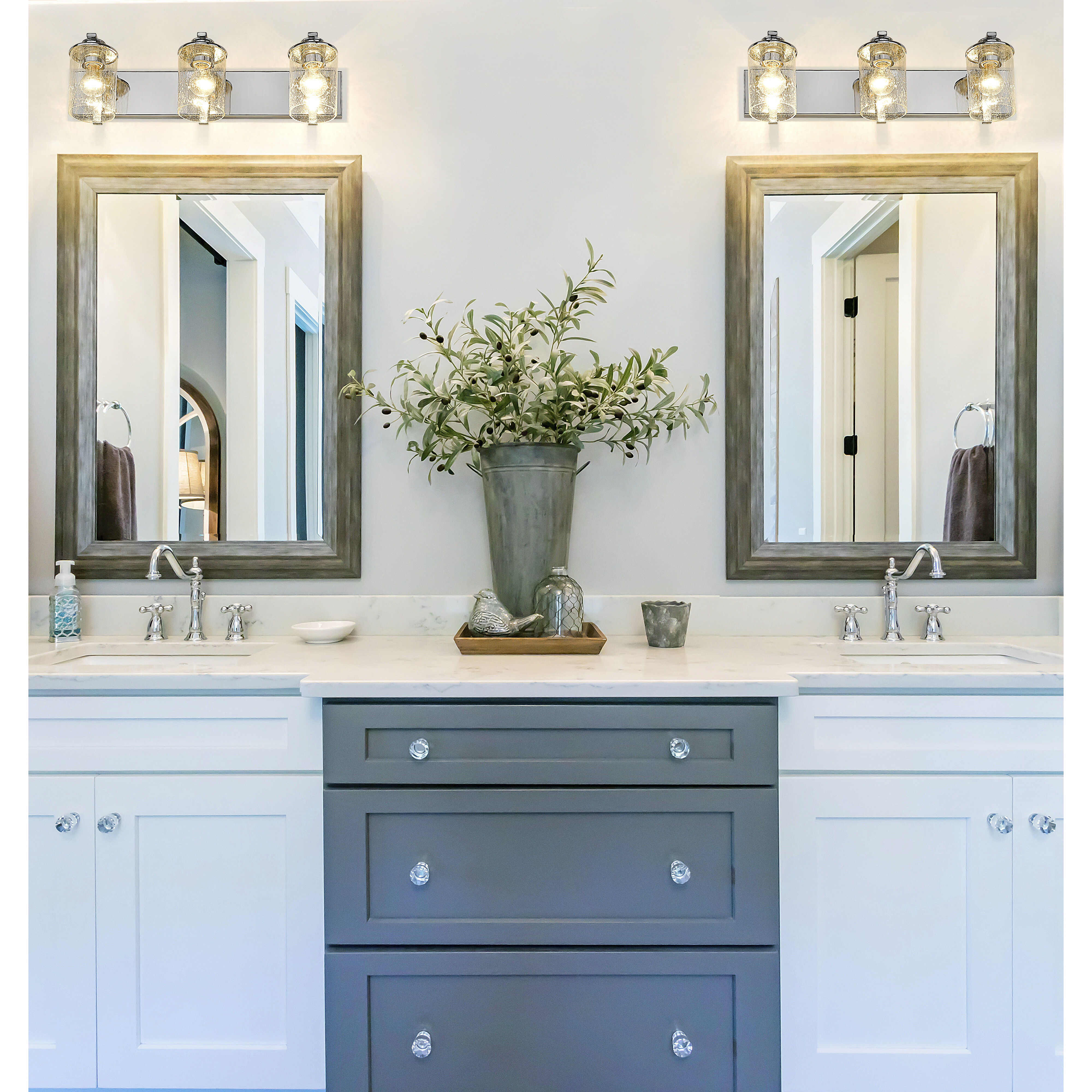 Beckett 3 Light 23 inch Chrome Vanity Wall Light