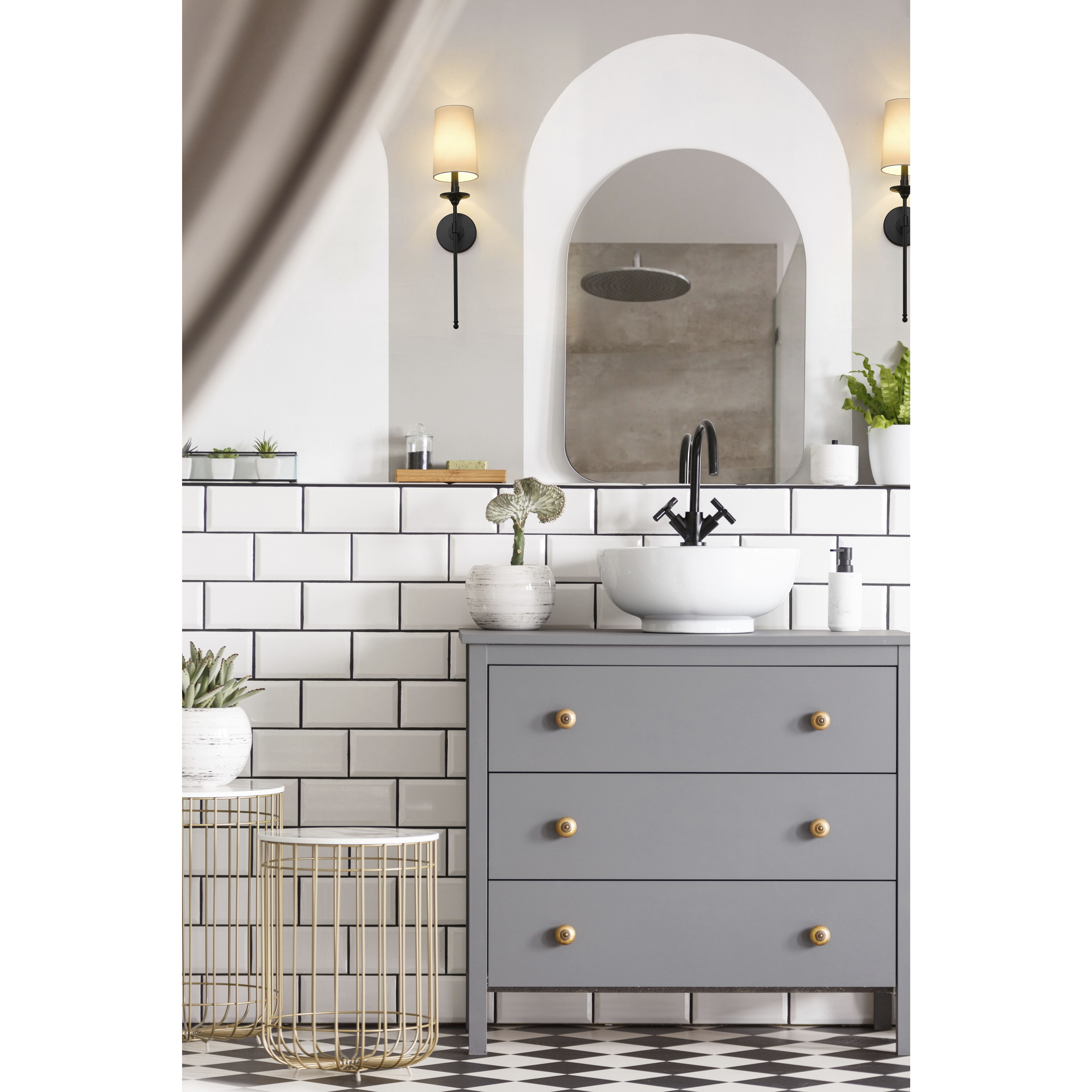 Emily 1 Light 5.5 inch Matte Black Wall Sconce Wall Light